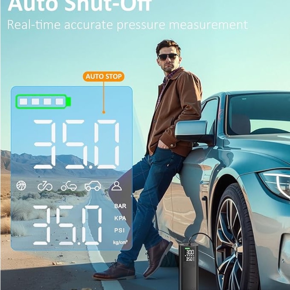 Portable Air Compressor - Car Tire Inflator - Picture 3 of 6